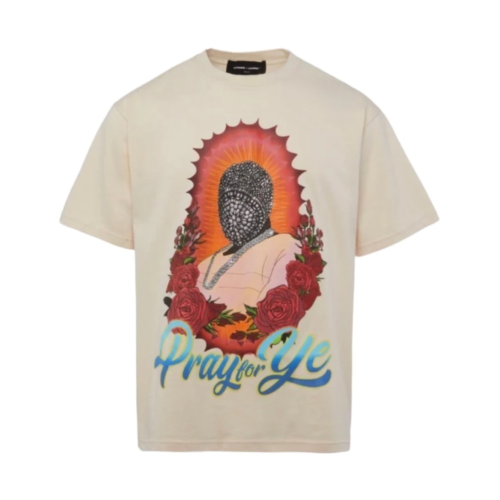 HOMME FEMME LA - PRAY FOR YE SHORT GRAPHIC SLEEVE TEE Size Large